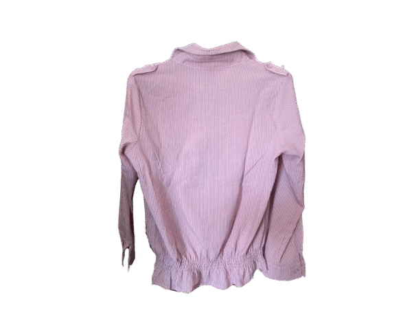 Kemeja pink white stripes