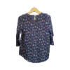 Kemeja Blouse Biru Floral