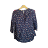 Kemeja Blouse Biru Floral