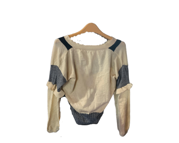 Cardigan Rajut Cream Stripes
