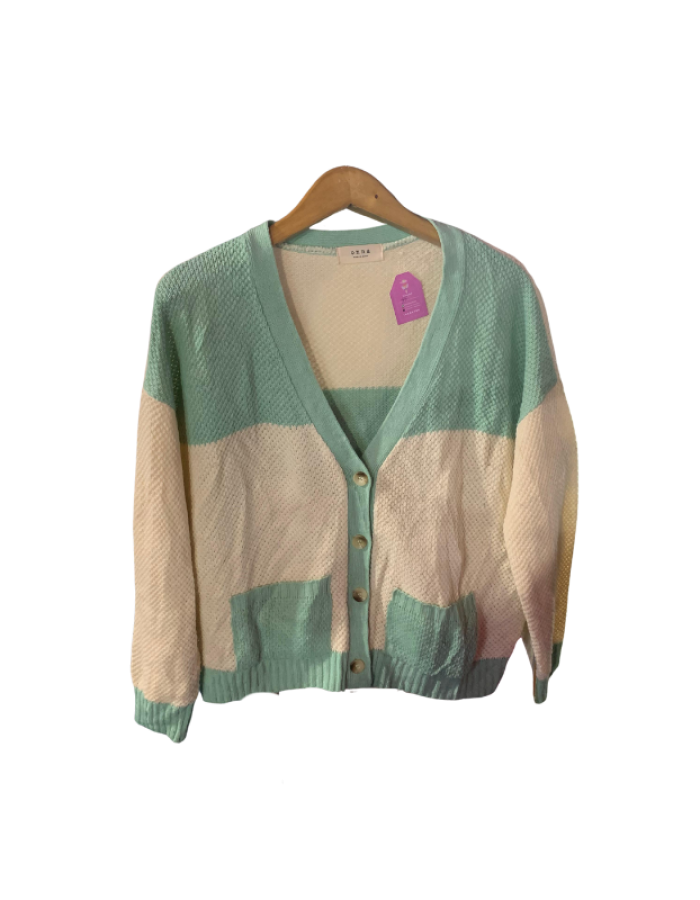 Cardigan Onna Hijau Stripes